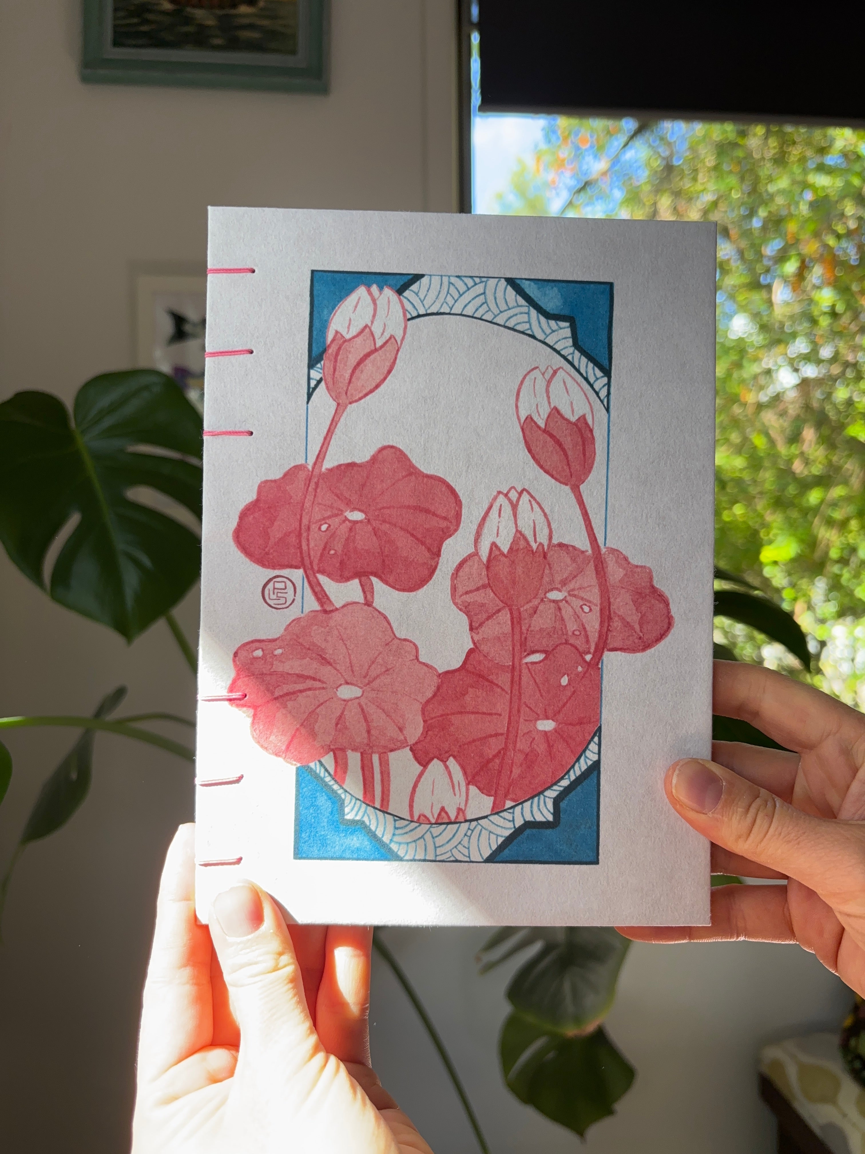 Handmade Lotus Notebook