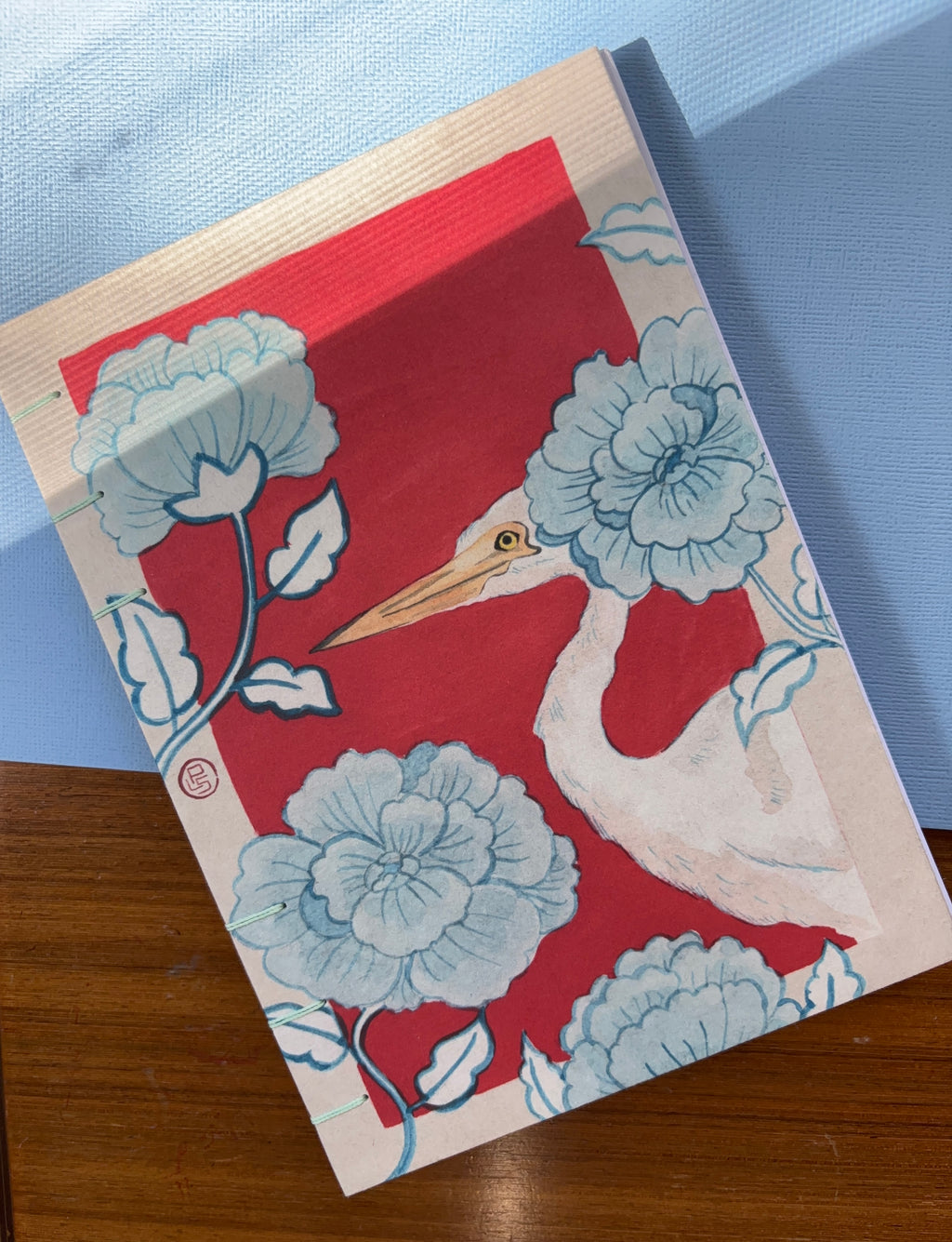 Handmade Egret Notebook