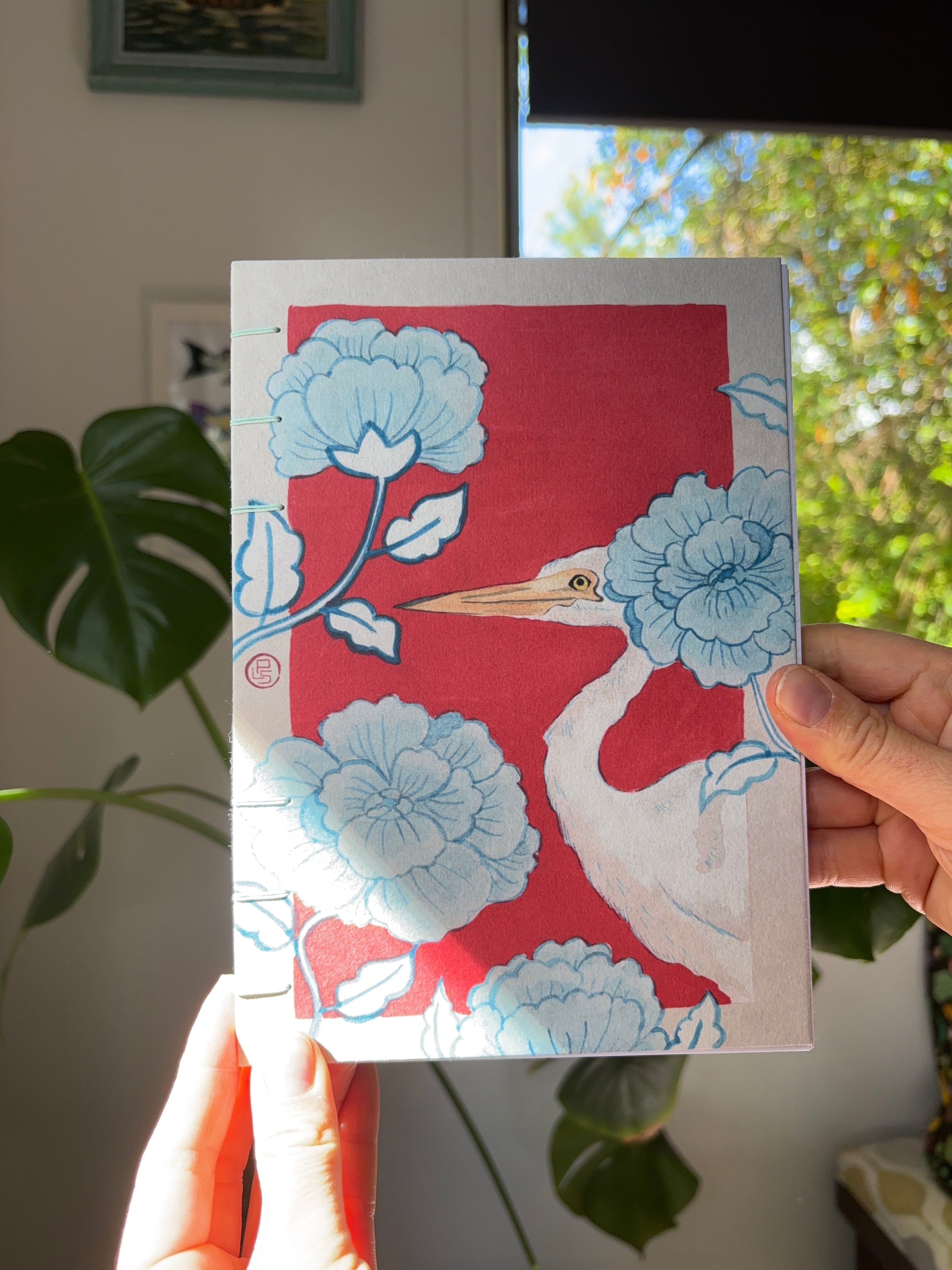 Handmade Egret Notebook