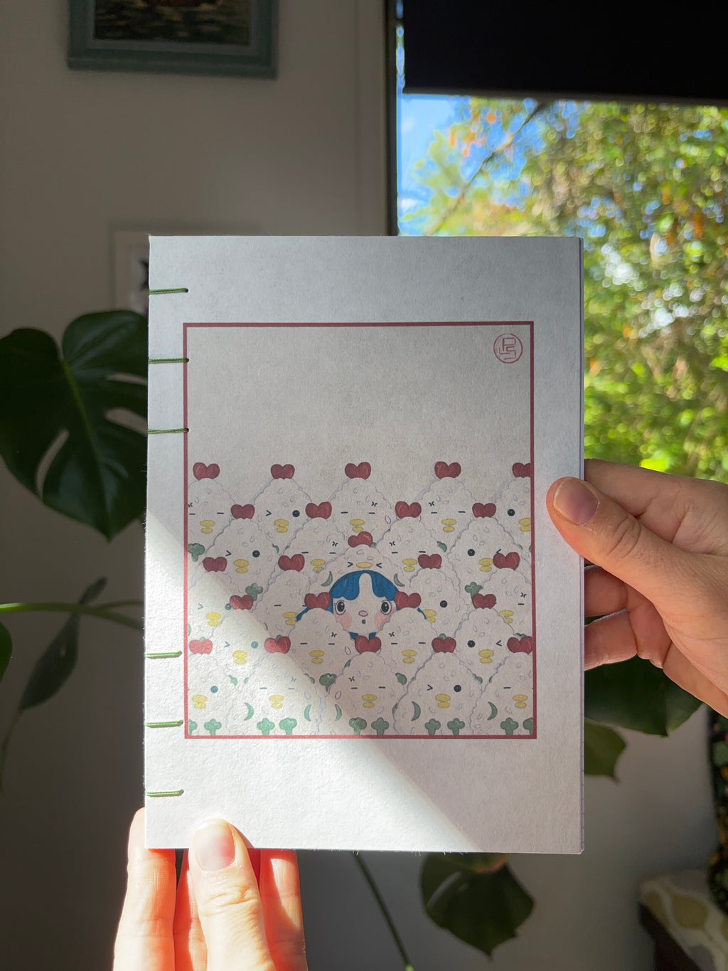 Handmade Peach in Onigiri Notebook