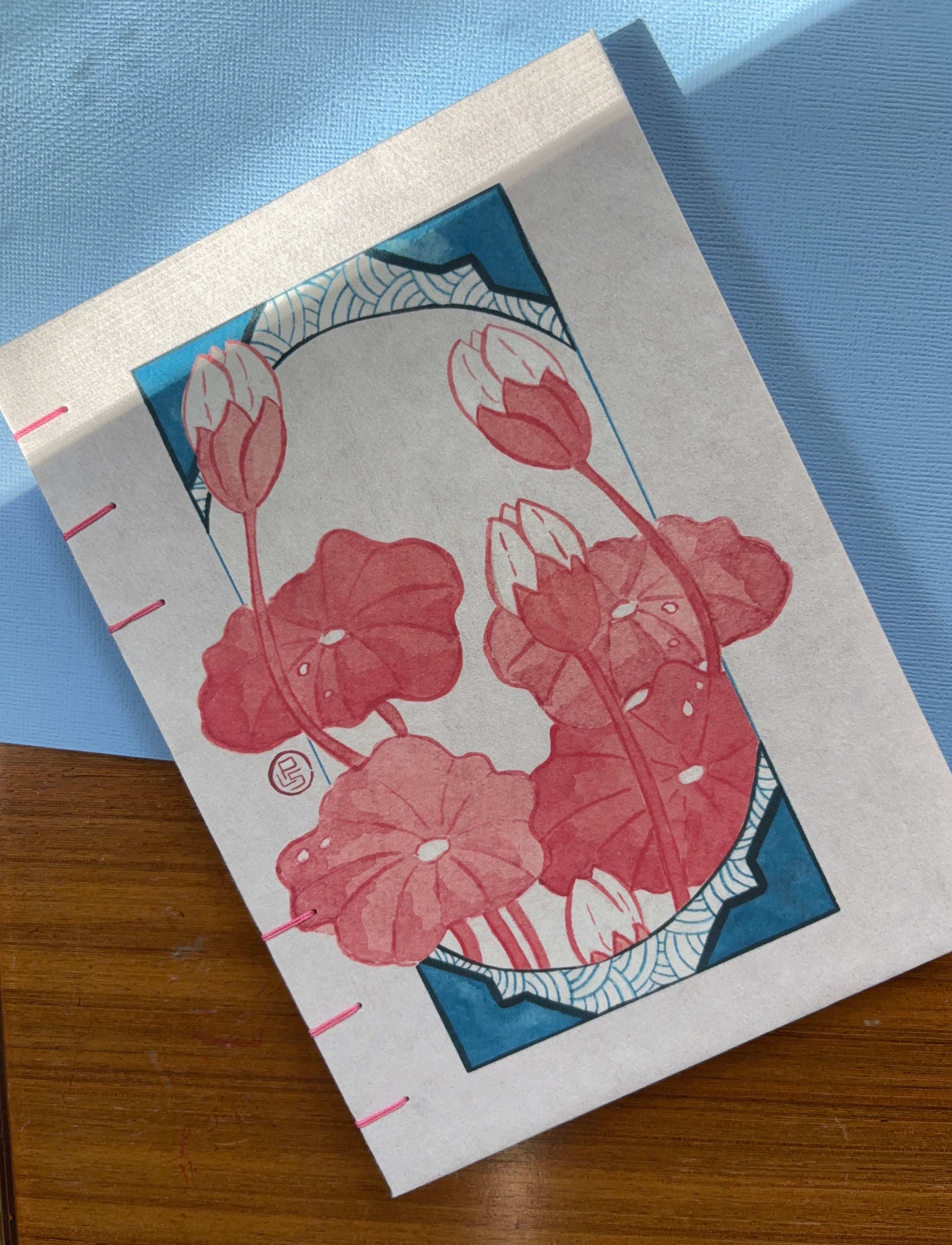Handmade Lotus Notebook