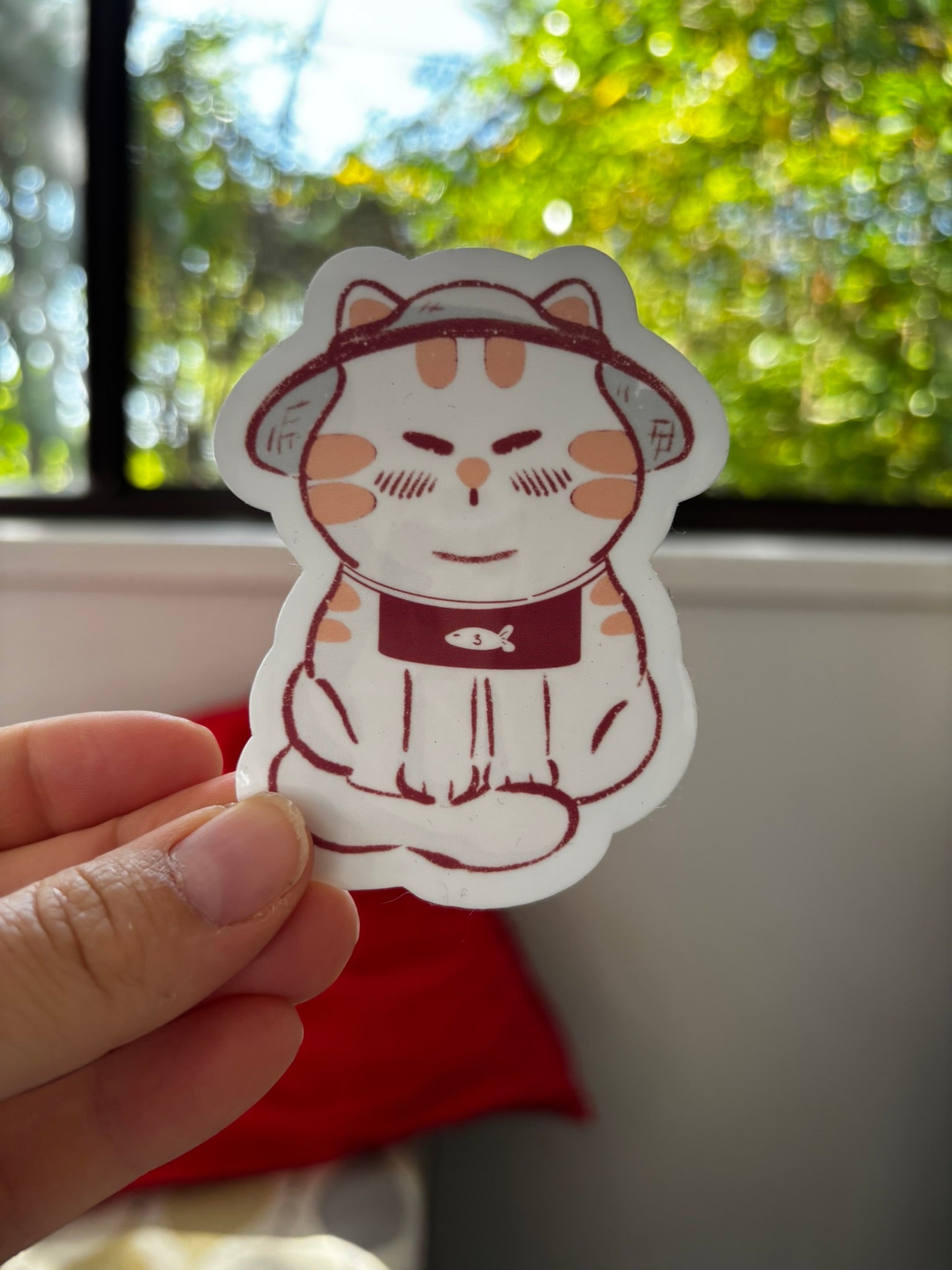Fishing Ringo Sticker