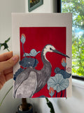 Heron Bird Print